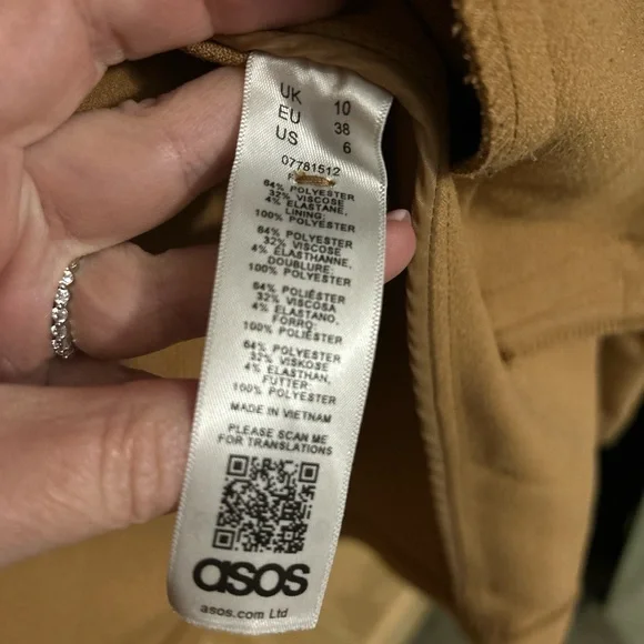 ASOS Tan Trench Coat Classic Style - Picture 5 of 5